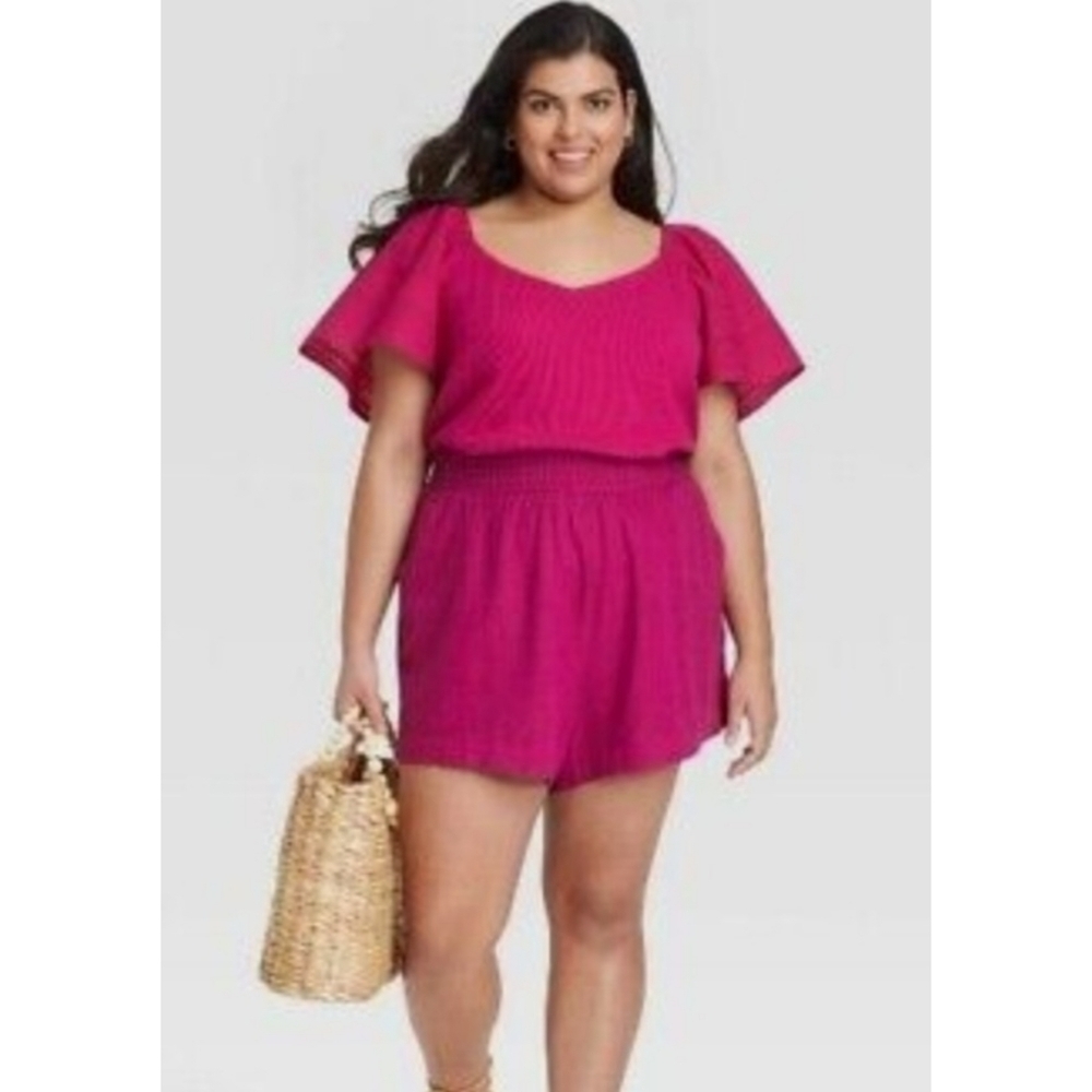 Ava & Viv Flutter Short Sleeve Ribbed Top - Picture 3 of 11